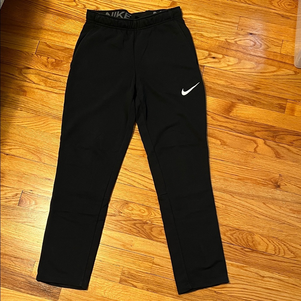Mens Nike Black Sweatpants with White Logo
